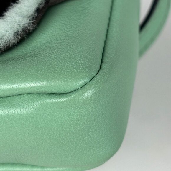 Fendi Micro Baguette Monster Star Bugs Shoulder Bag Leather Light Green - Picture 3 of 9